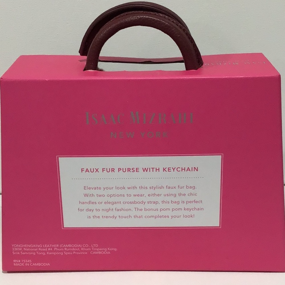 New Isaac Mizrahi Handbag/Crossbody Bag with Matching Keychain in Box - Picture 10 of 10